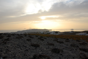 Zachód słońca na Santorynie